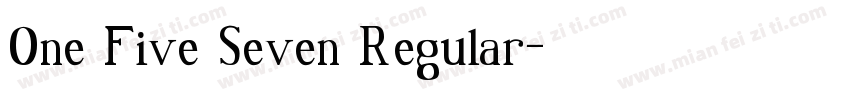 One Five Seven Regular字体转换